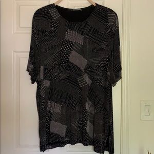 Slinky knit short-sleeve tunic top (plus)